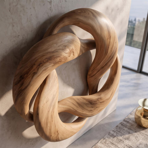 Abstract Circular Loop Wall Art For Living Room And Office SINLKIWA165