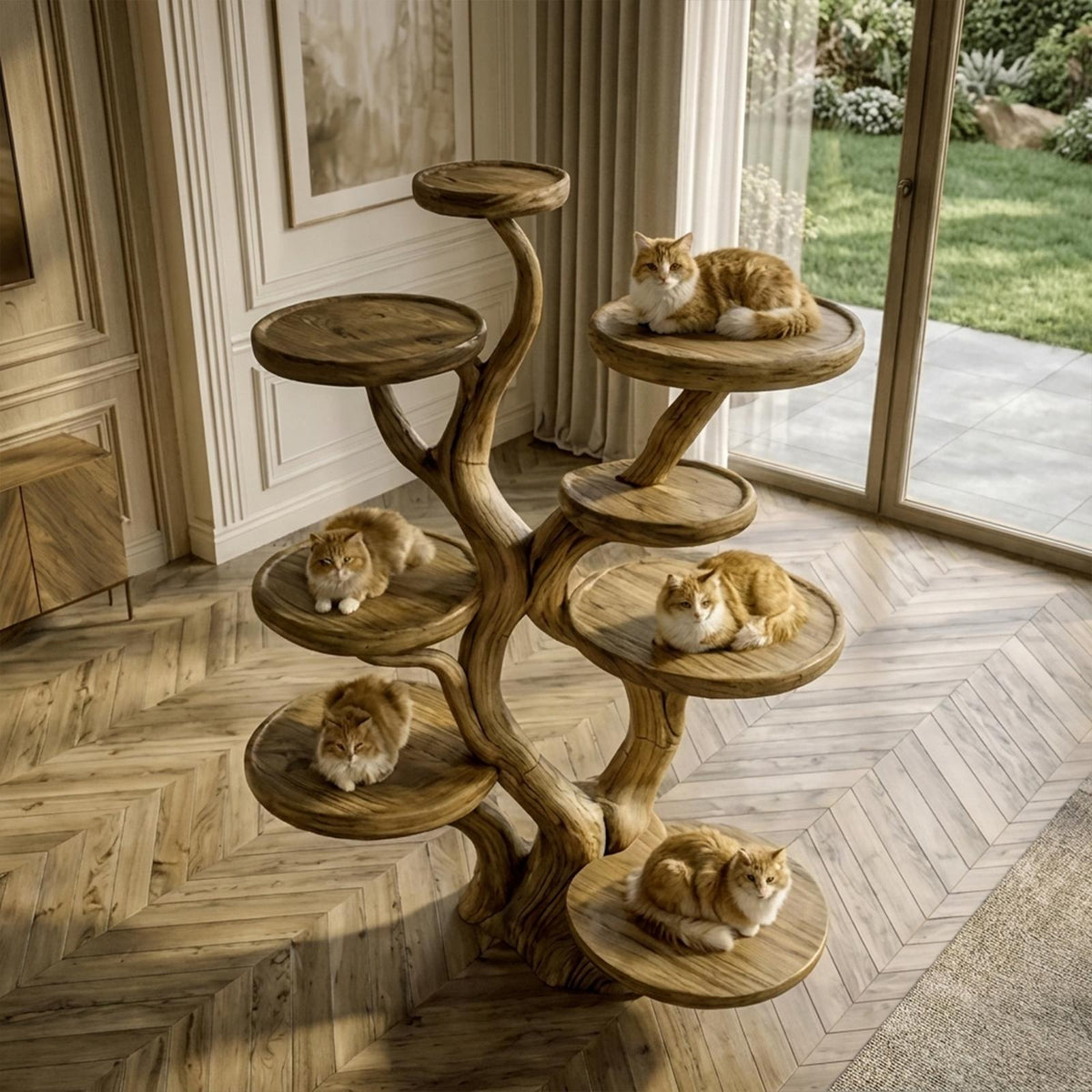 Rustic Organic Cat Tree Sculptural Pet Furniture SINLKITT078