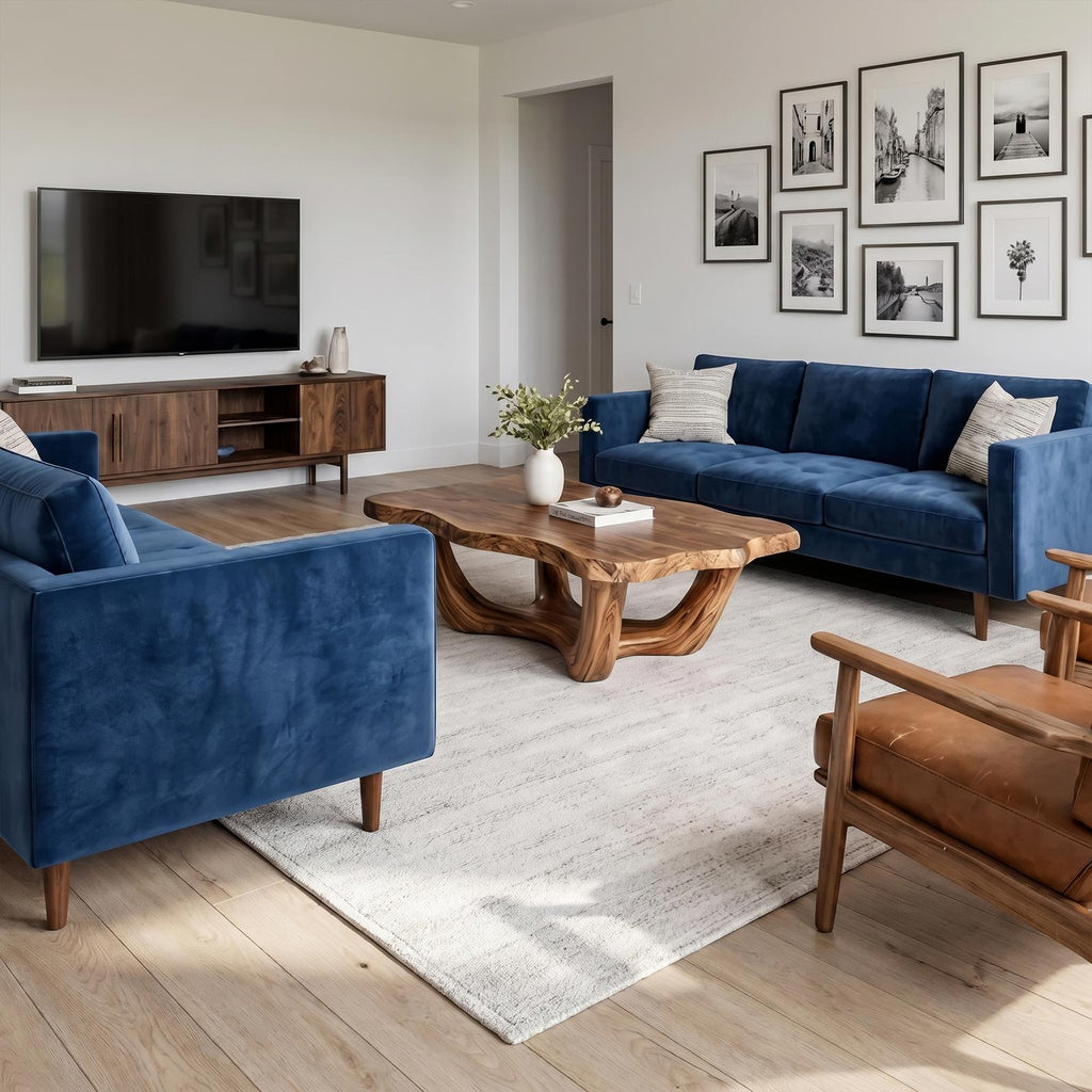 Handcrafted Live Edge Coffee Table Sculptural Design For Living Room