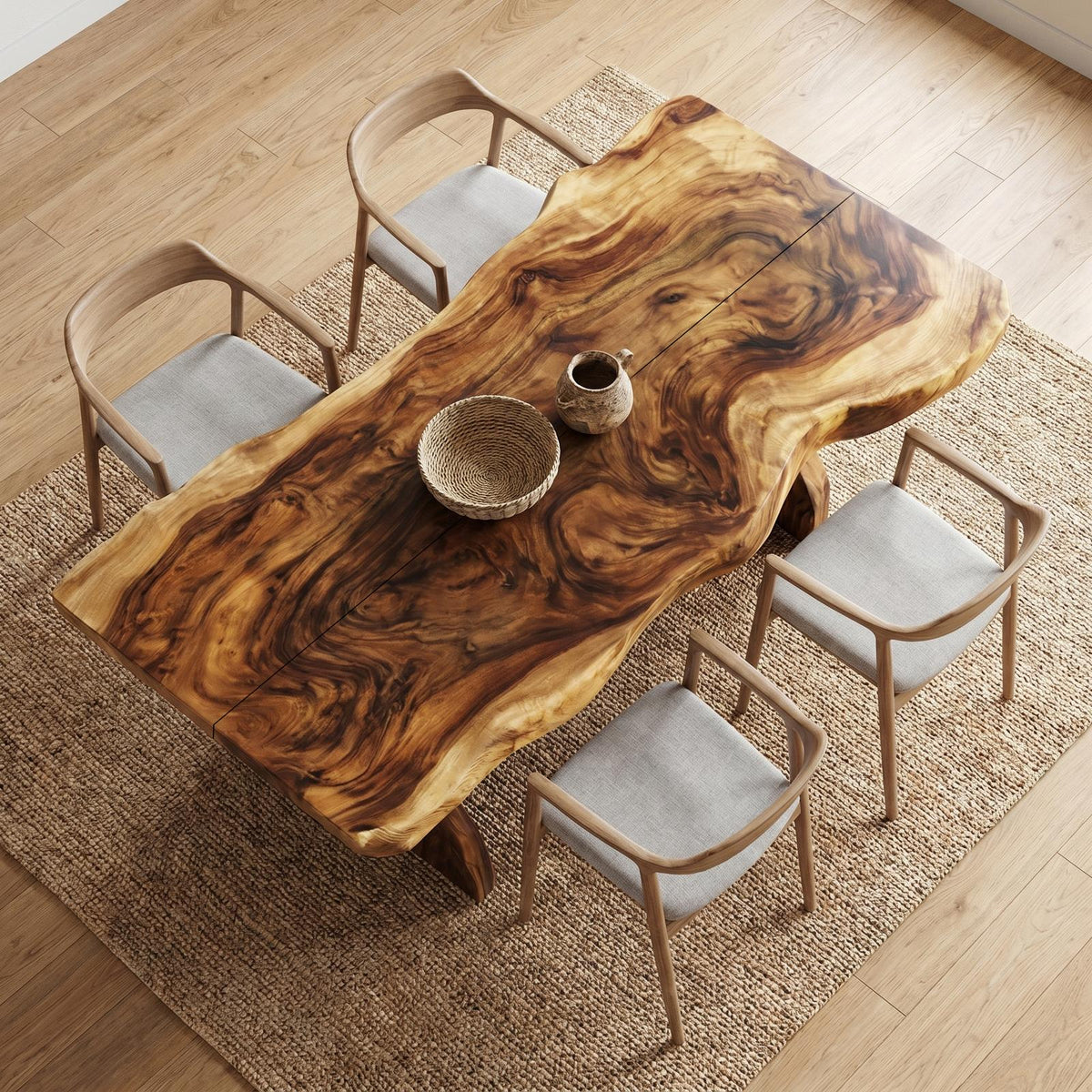 Rustic Dining Table Live Edge Design For Dining Room