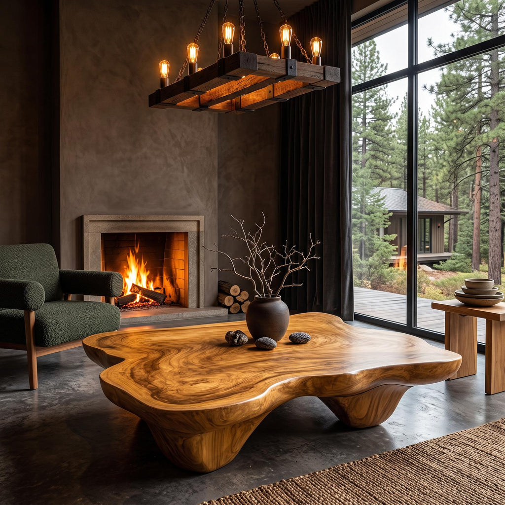 Modern Coffee Table With Minimal Base For Living Room