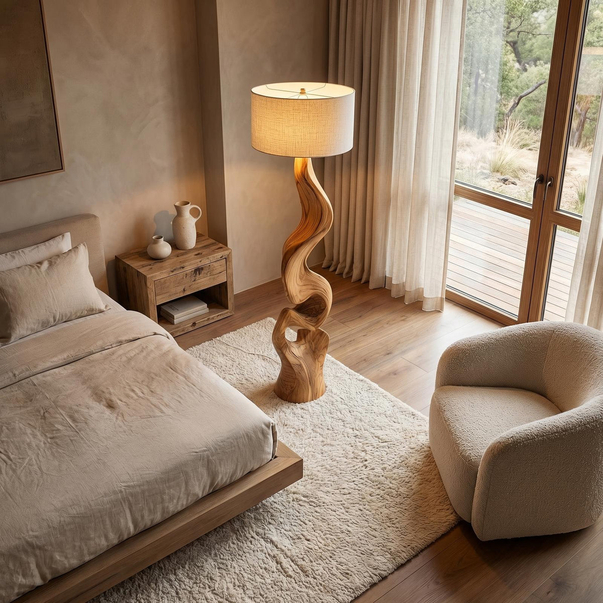 Sculptural Twist Lamp Base Living Room And Bedroom