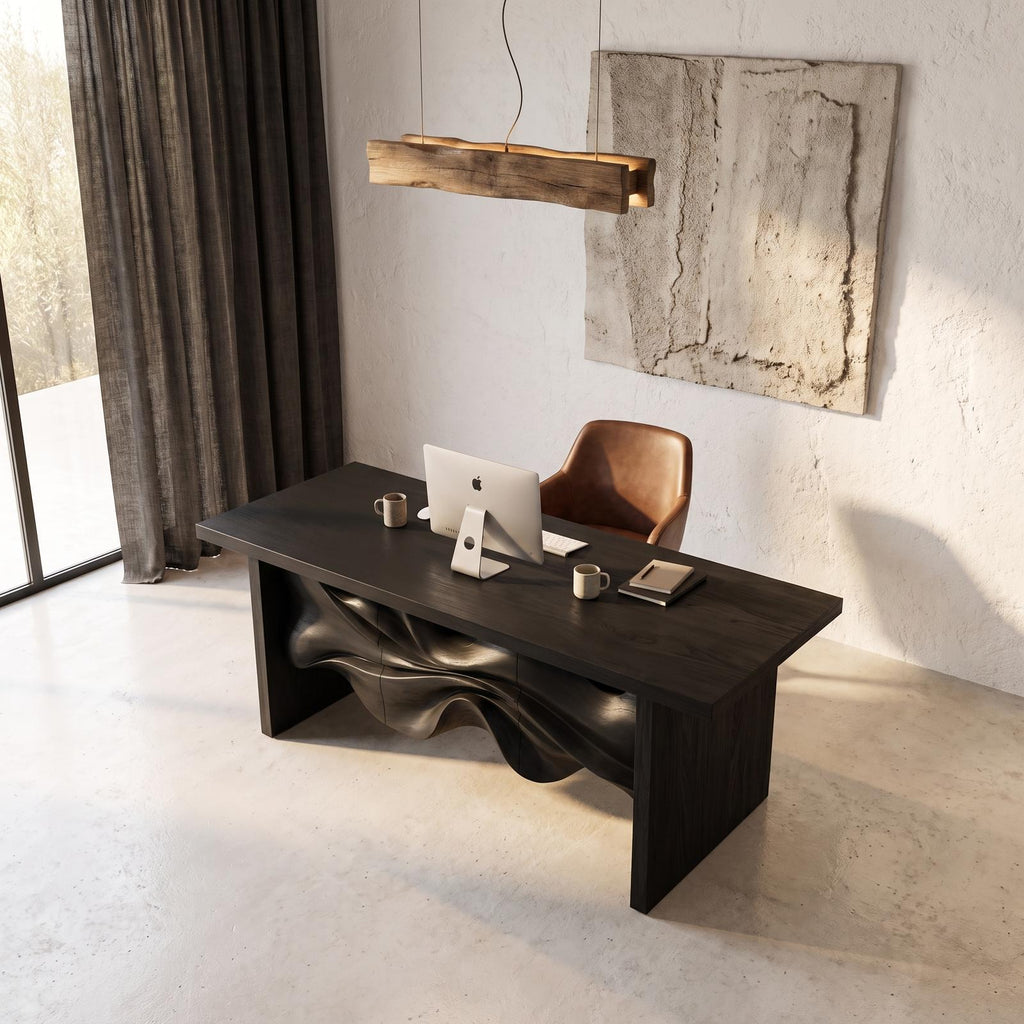 Minimalist Writing Desk Handcrafted Storage Design For Home Office