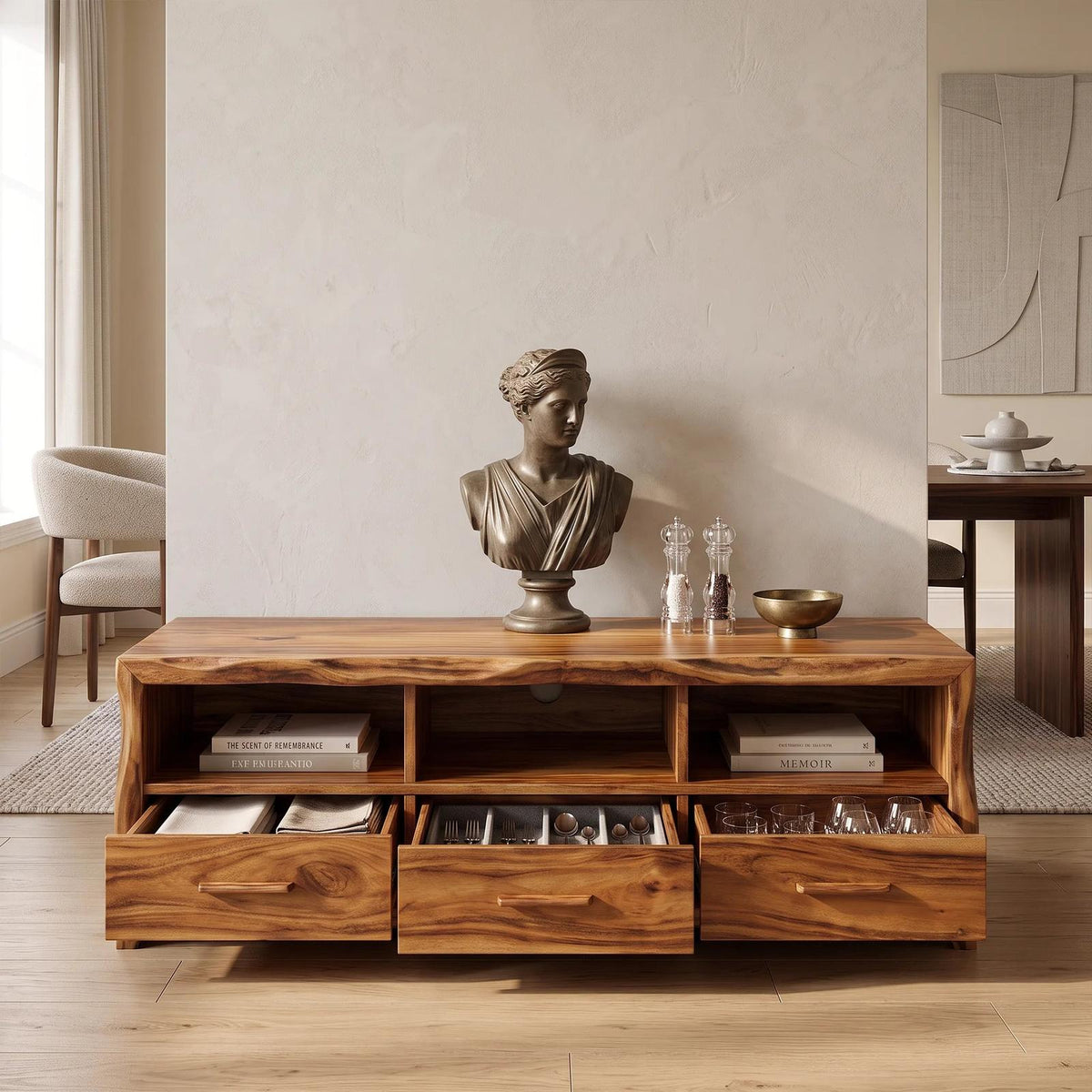 Rustic Wooden Storage Bench Drawers For Cozy Bedroom Decor
