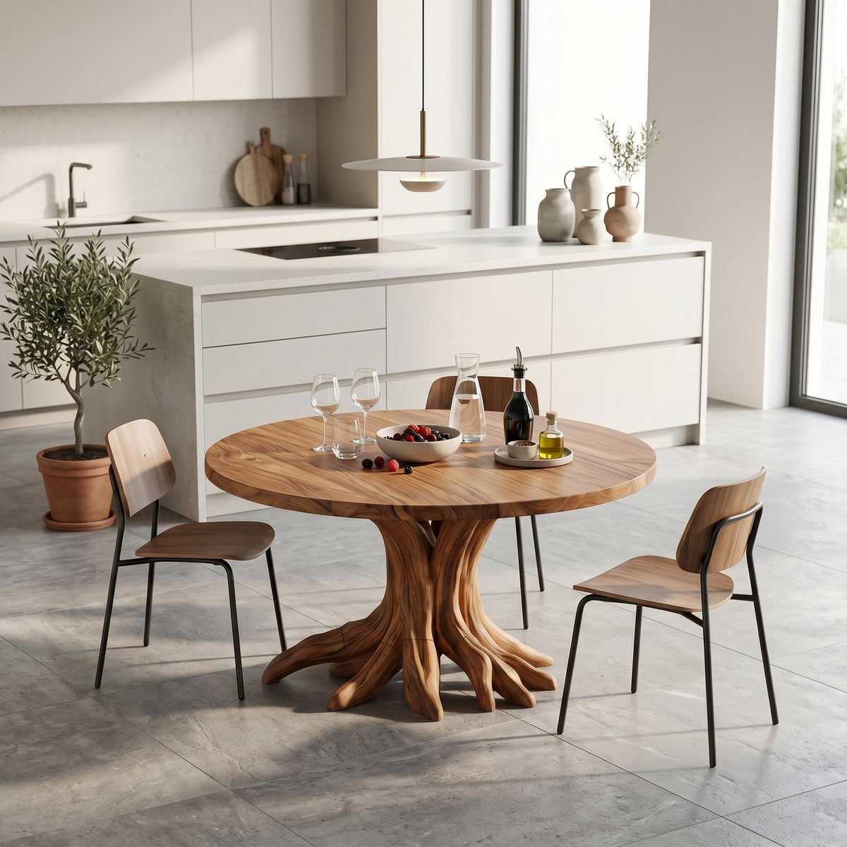 Handcrafted Wood Dining Table For Kitchen Interior SILDTTNDN011