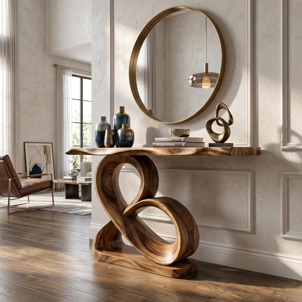 Luxury Loop Base Console Table Designer Hallway