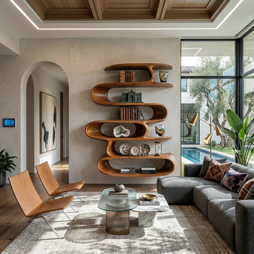 Elegant Wall-Mounted Shelf For Modern Home Decor
