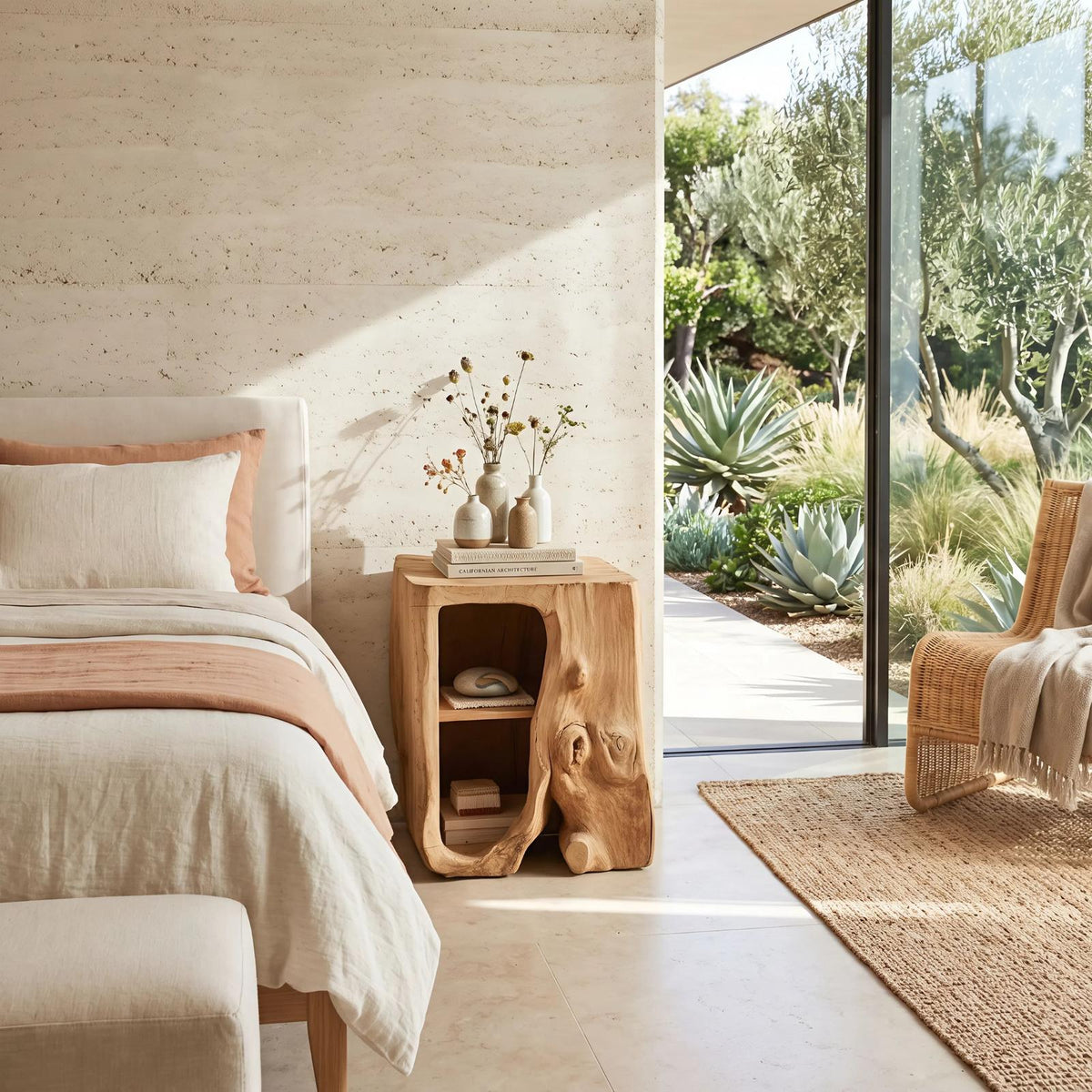 Farmhouse Live Edge Nightstand Bedroom Furniture Design