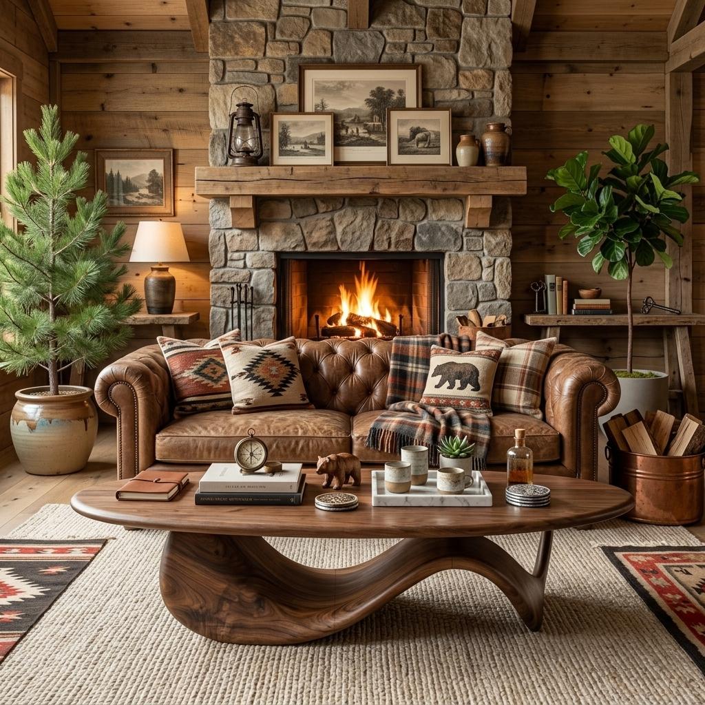Modern Wooden Coffee Table with Sculptural Wave Design, Unique Organic Center Table for Living Room, Model