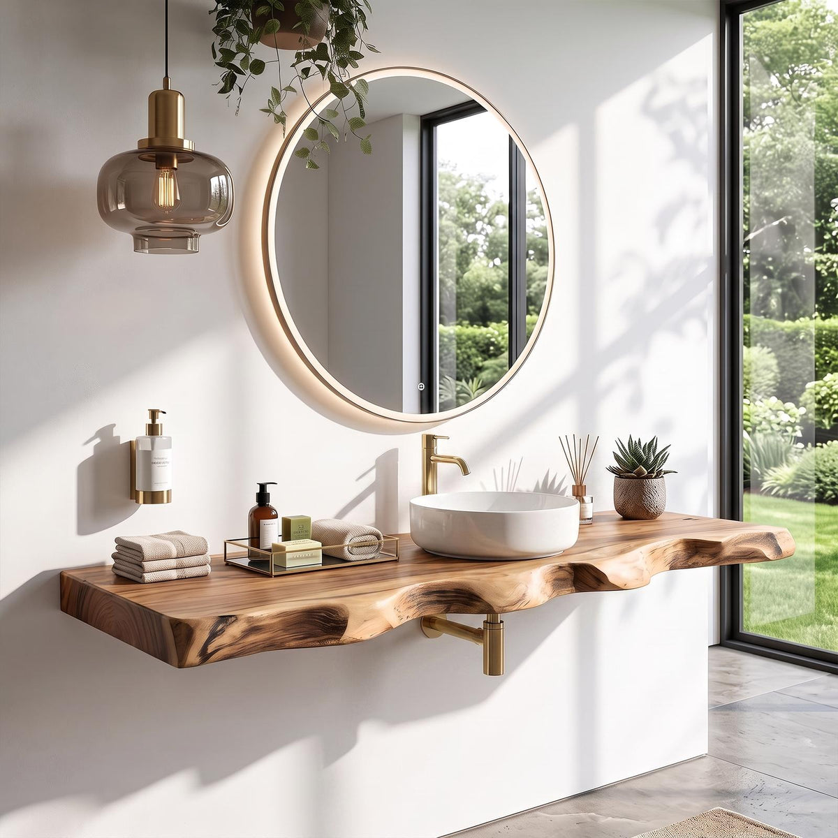 Rustic Wooden Vanity For Bathroom Decor SILDTTRBAS027