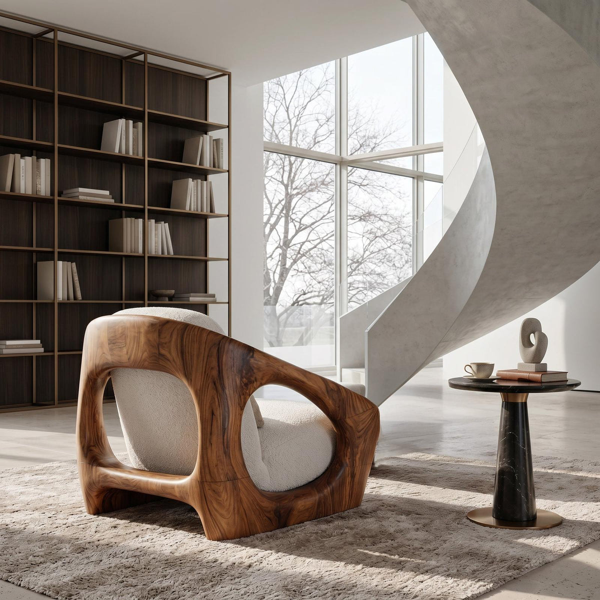 Minimalist Wooden Armchair For Contemporary Home