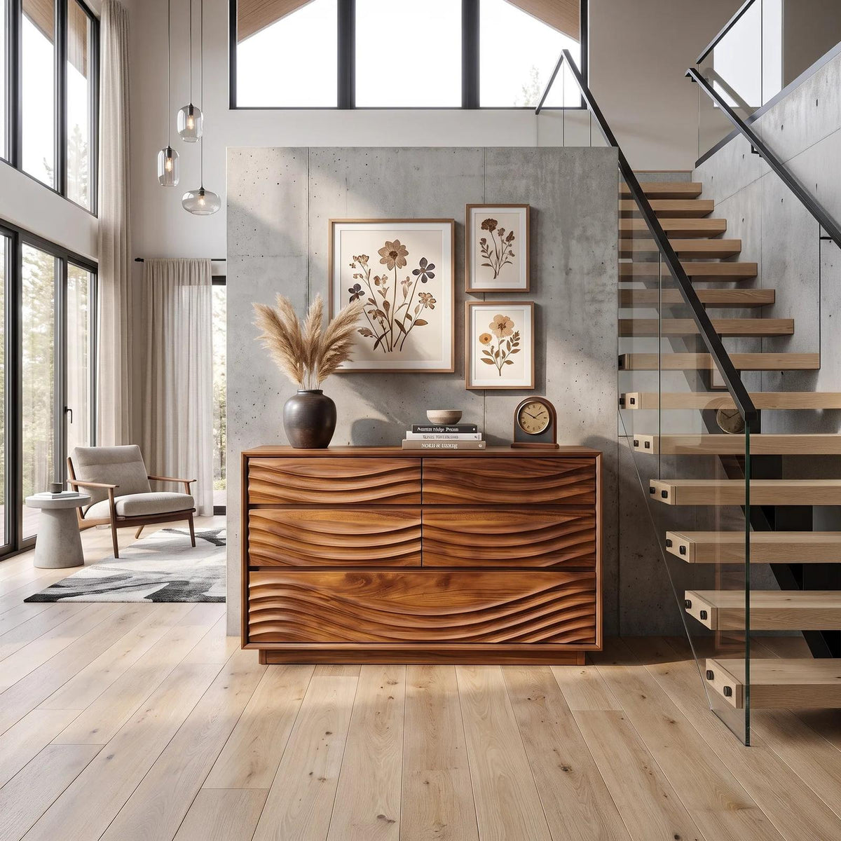 Contemporary Ripple Nursery Dresser For Baby Room SILDTTNDR007