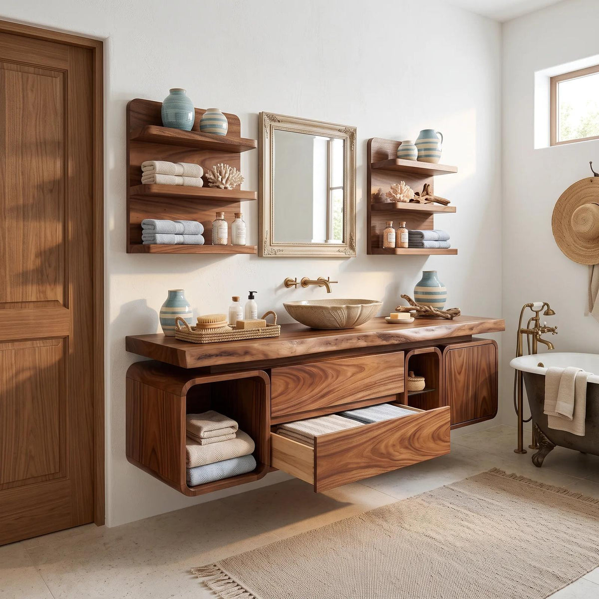 Modern Floating Bathroom Vanity Cabinet Primary Bathroom
