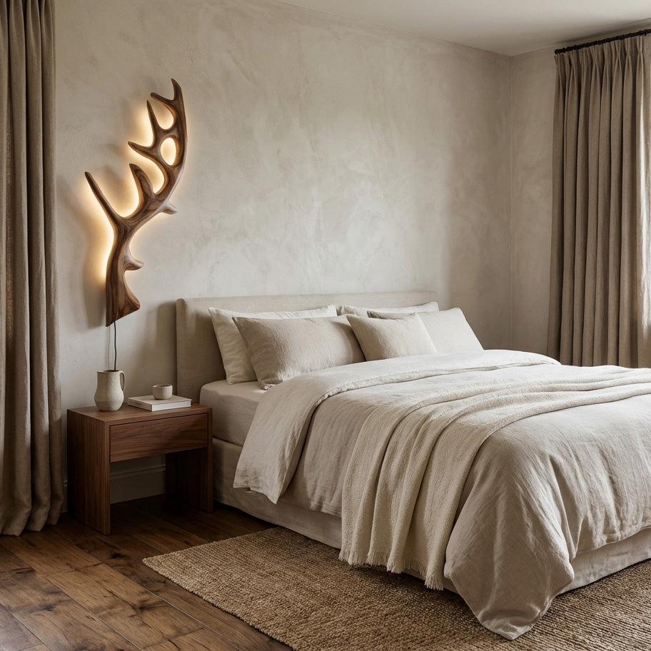 Minimalist Natural Wood Tree Wall Lamp, Nature-Inspired LED Branch Wall Sconce for Bedroom Decor, Model