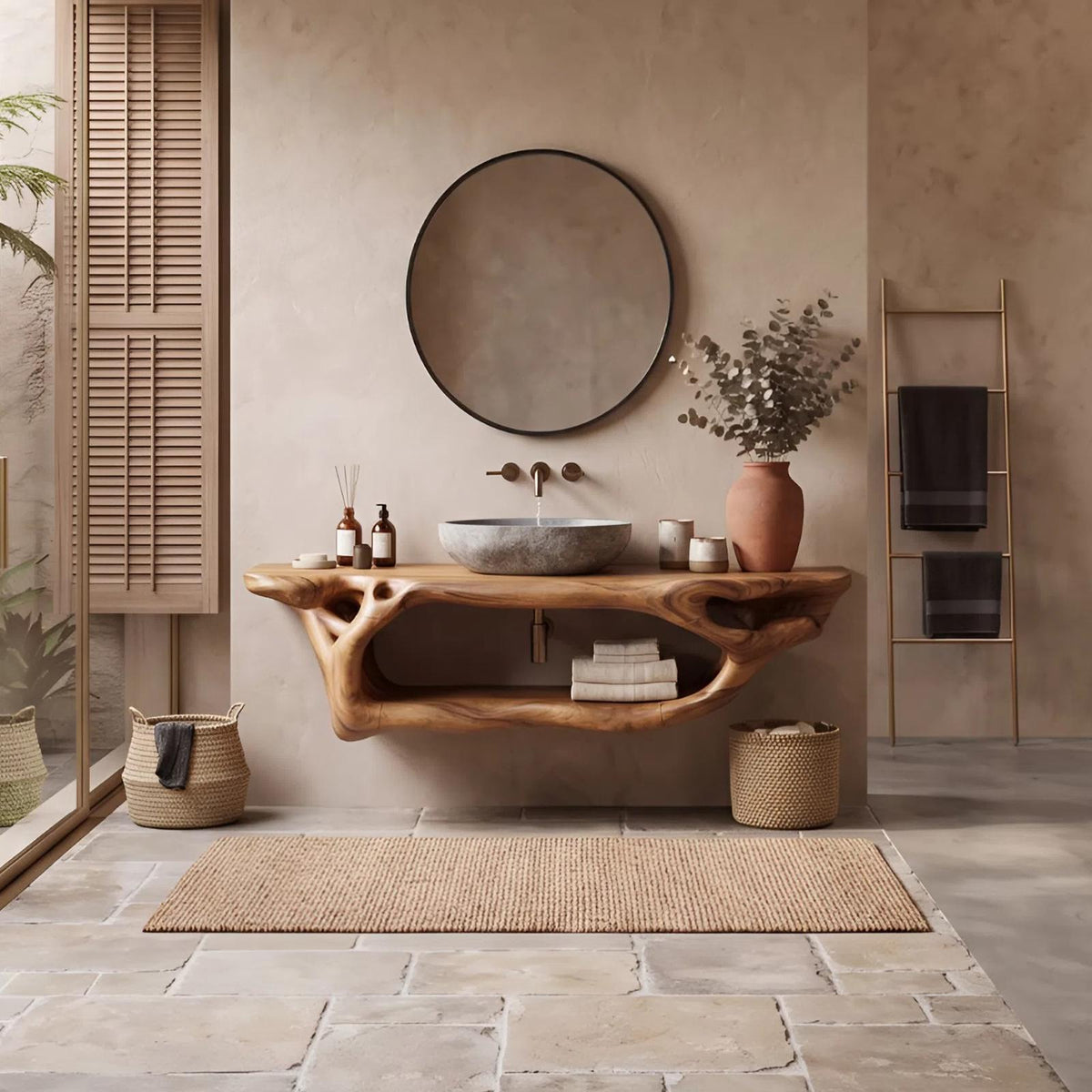 Rustic Bathroom Vanity For Unique Bathroom Makeover