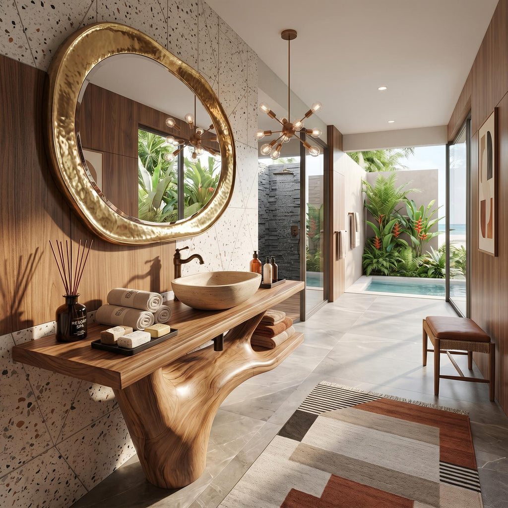 Handcrafted Solid Wood Vanity For Natural Interiors SILDTTRBRV002