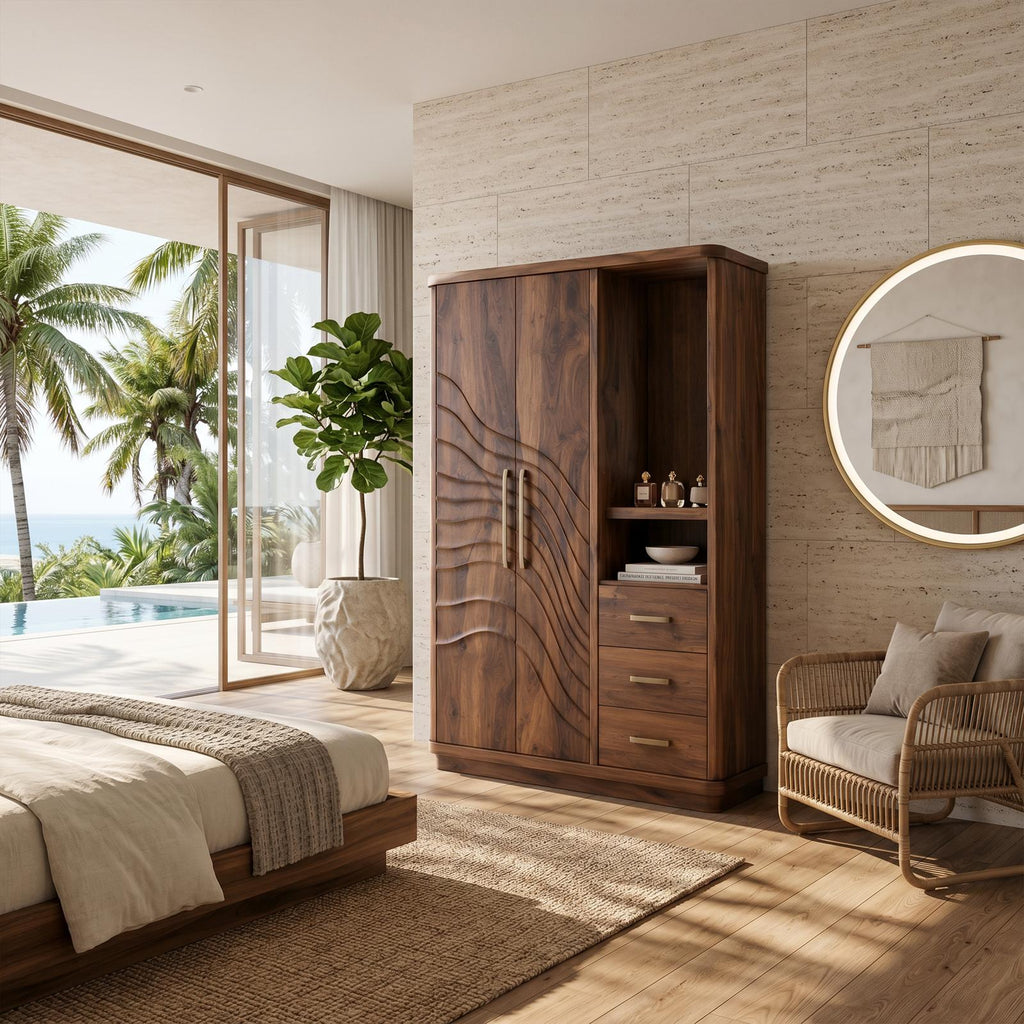 Modern Artistic Form Armoire For Open Lounge Bedroom SILDTTNWDE005