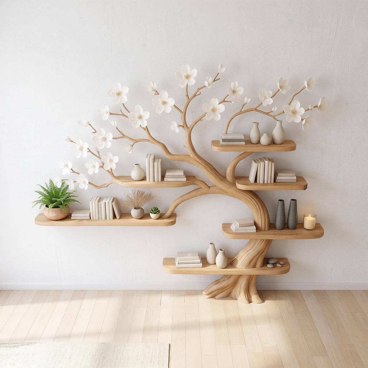 Rustic Tree Branch Shelf Nursery Kids Room