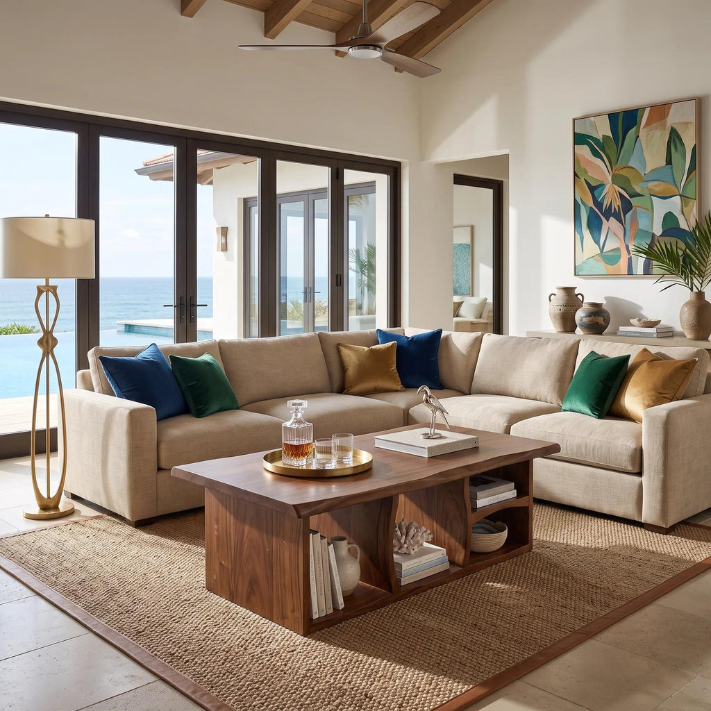 Organic Modern Storage Coffee Table Beach House