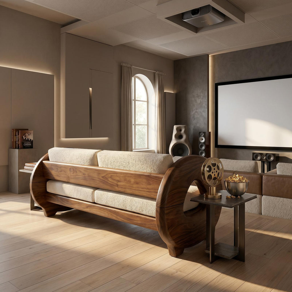 Sculptural Circular Arm Sofa Wellness Retreat Interior SILDTTRSFA005