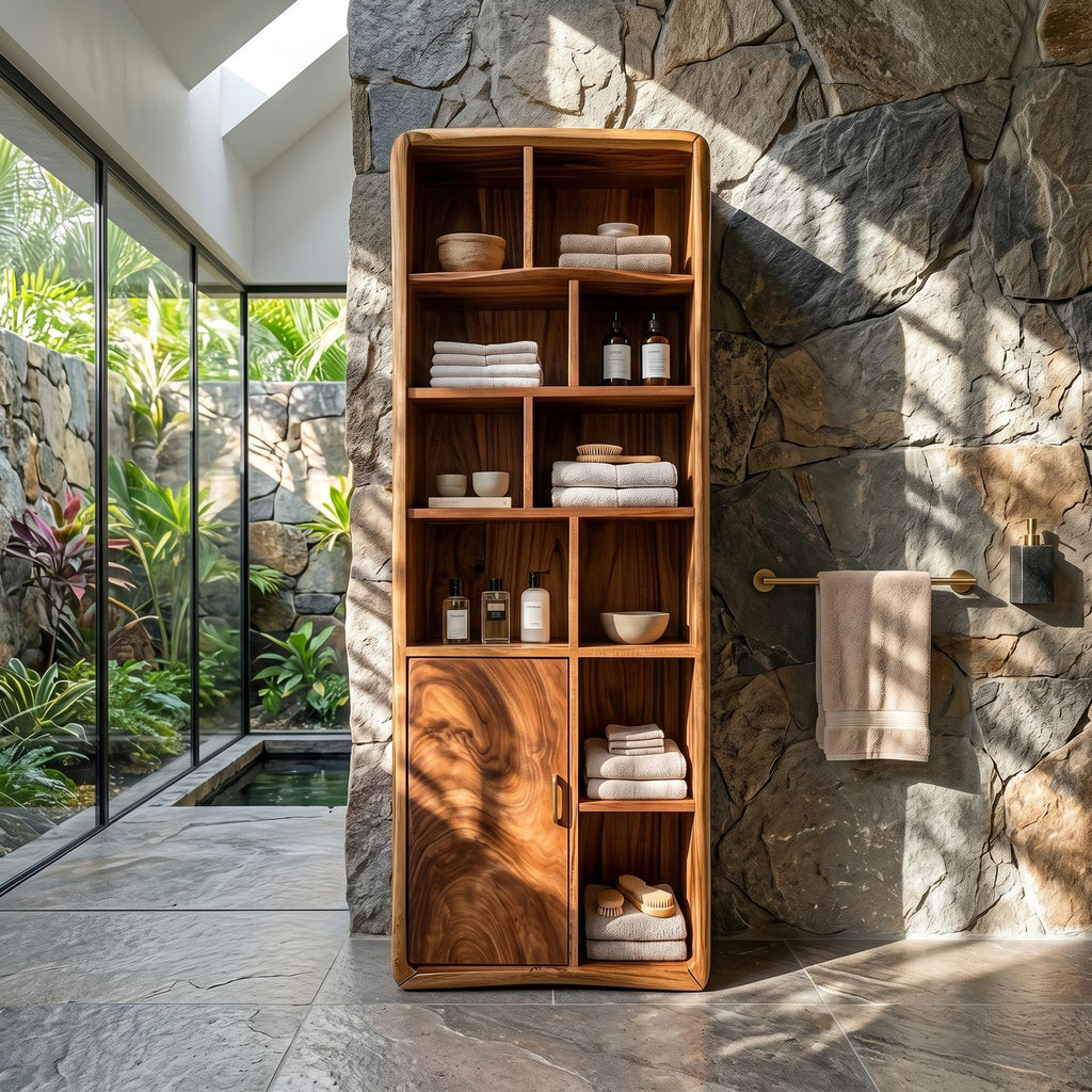 Minimalist Wood Display Storage Cabinet, Coastal Residence Oak Sideboard Credenza