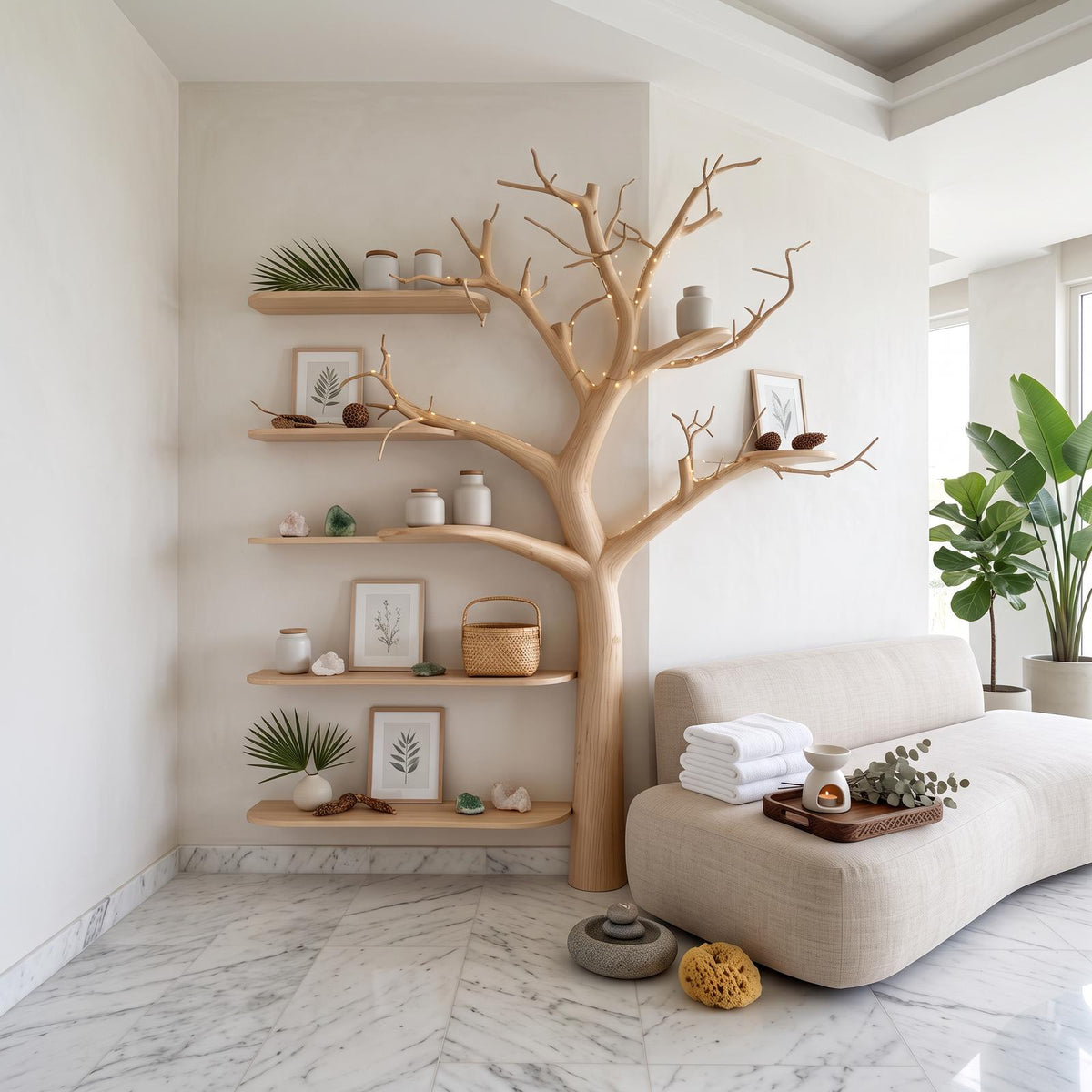 Rustic Tree Bookcase Bedroom Kids Room