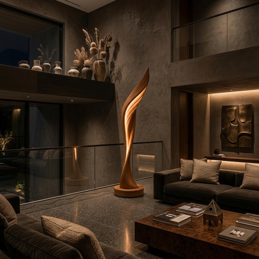 Minimalist Open Wing Floor Lamp For Contemporary Interior