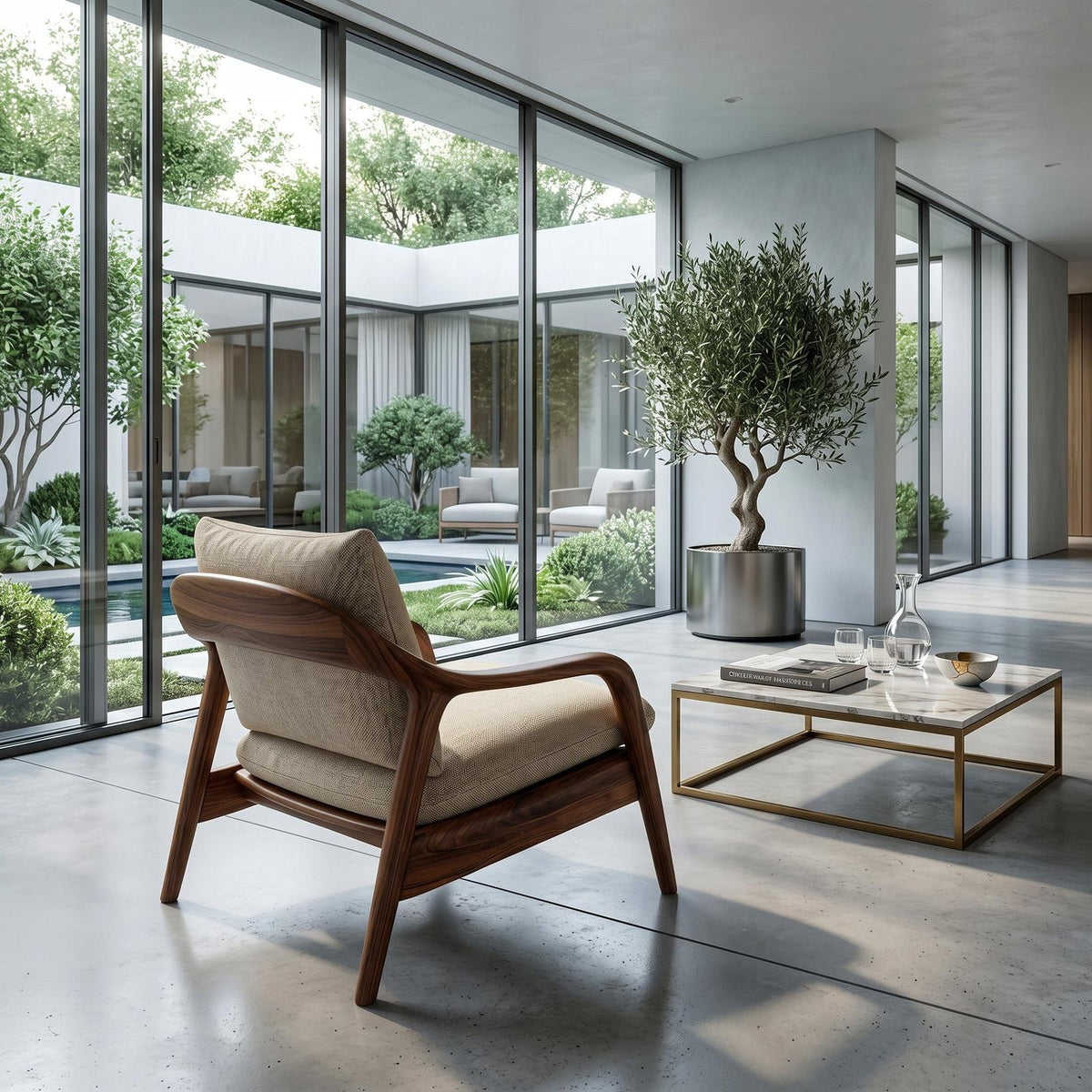 Organic Sculptural Armchair For Luxury Living Room