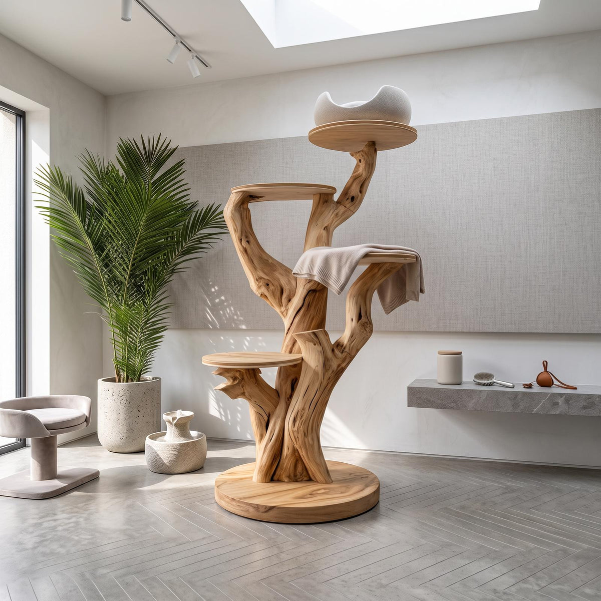 Rustic Cat Tree Tower Living Room And Morden House