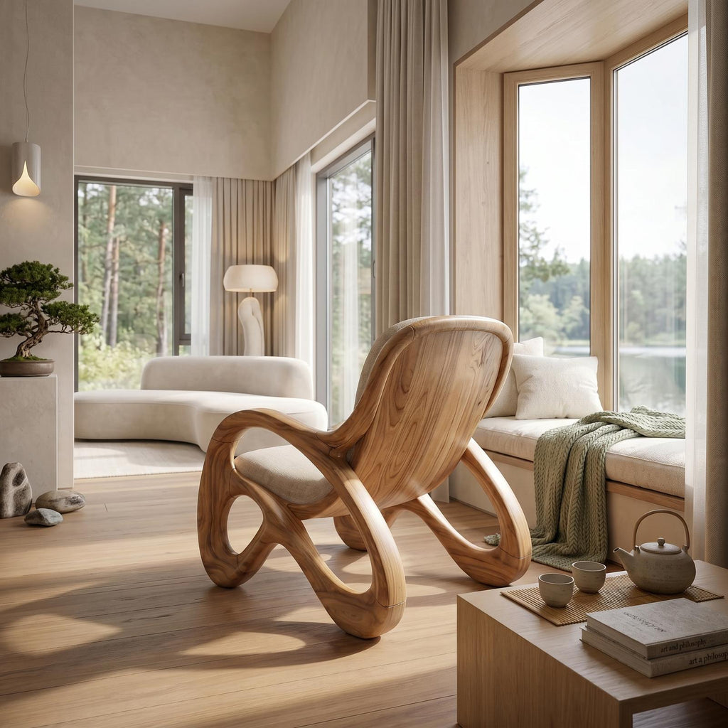 Premium Walnut Armchair for Open-Concept Modern Living Spaces SILDTTRCHR031