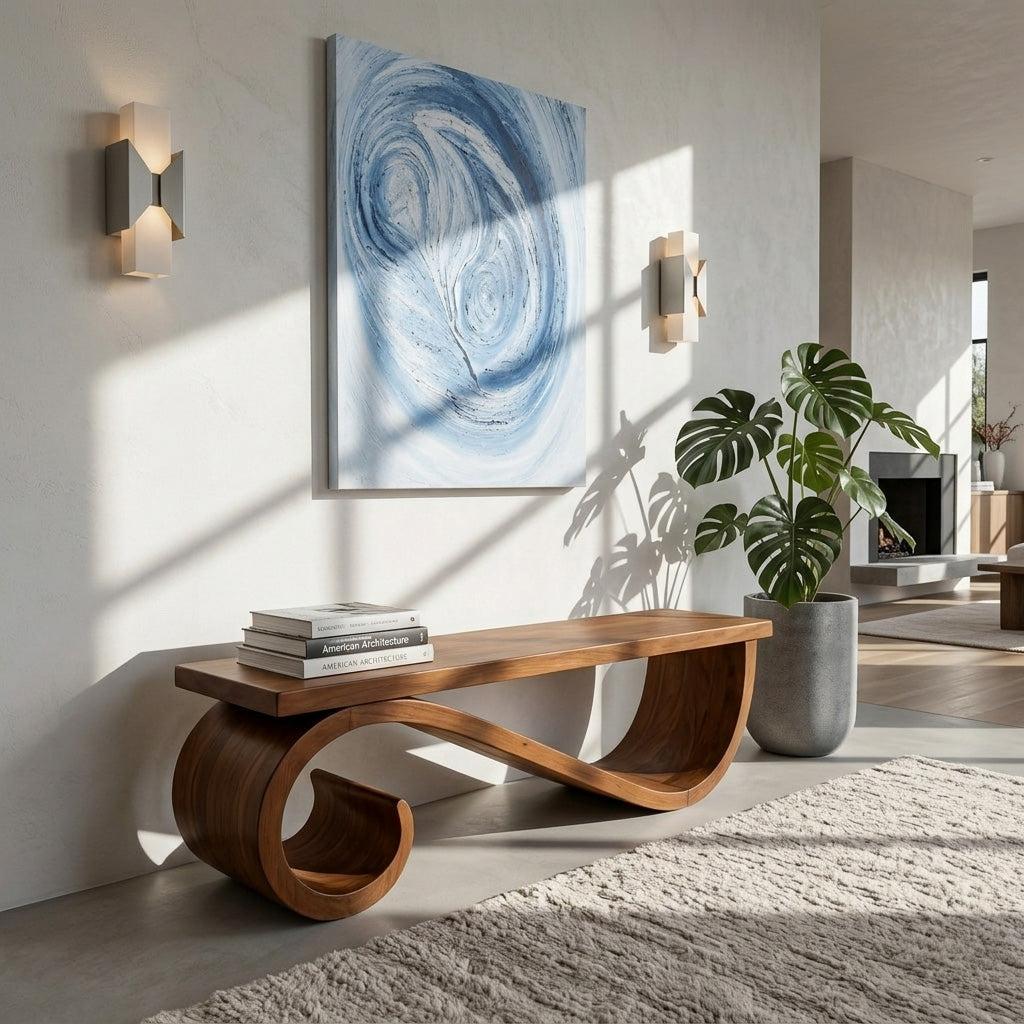 Organic Sculptural Bench For Entryway Or Living Room SITHHNCHR064