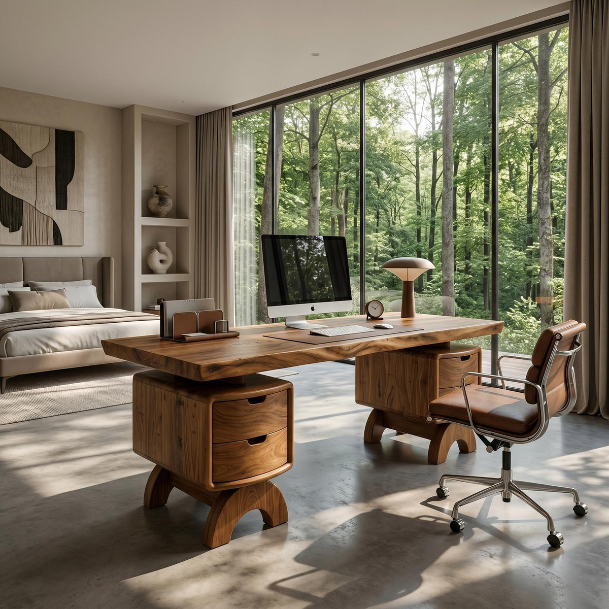 Contemporary Executive Desk Bedroom Office