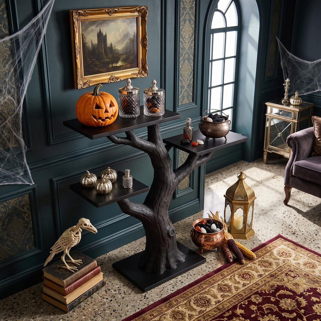 Organic Gnarled Branch Console For Vintage Halloween Furniture