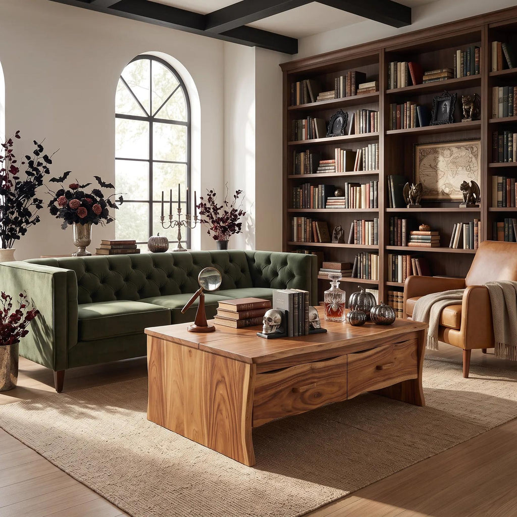 Contemporary Halloween Lift Top Coffee Table City Apartment