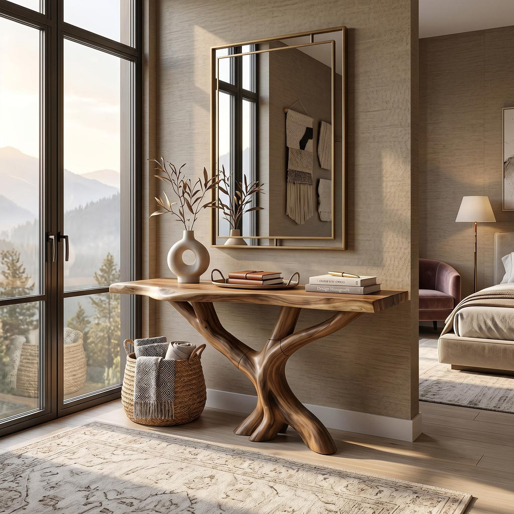 Organic Coral Base Console Table Luxury Beach House