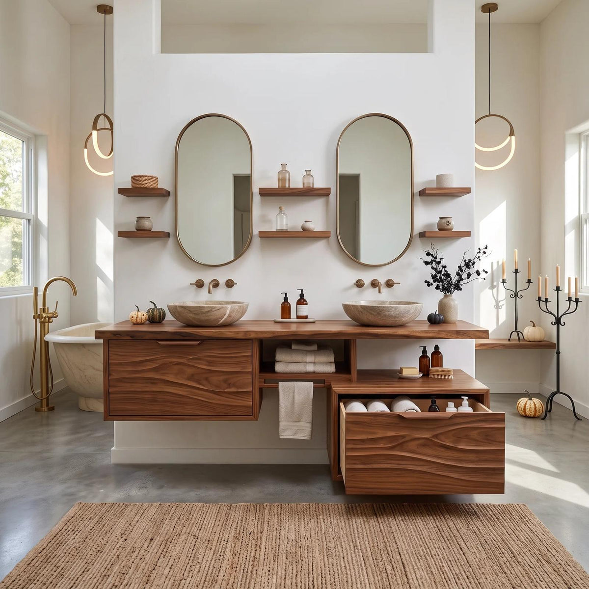 Mid Century Halloween Bathroom Vanity Luxury Ensuite
