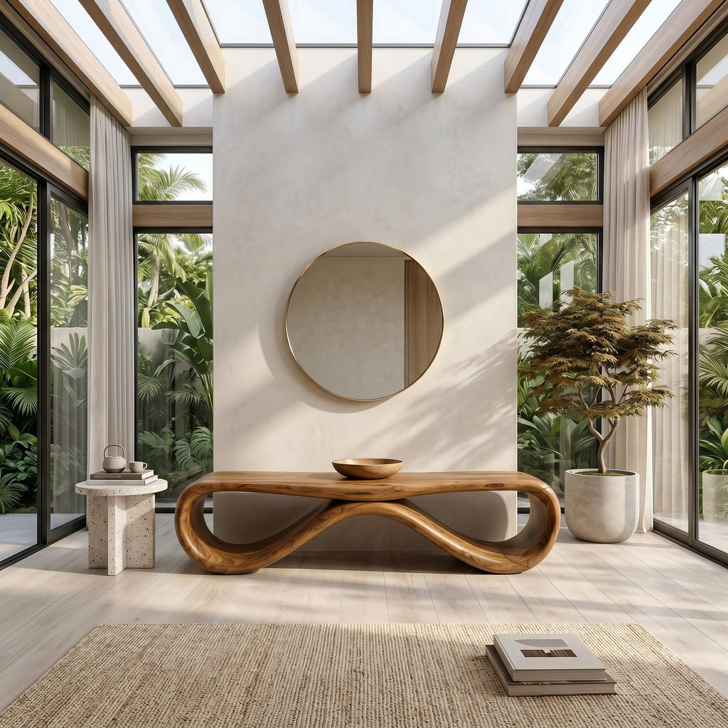 Contemporary Hallway Bench Designer Apartment