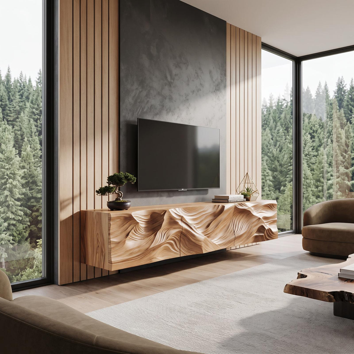 Farmhouse TV Cabinet For Cozy Living Room Decor