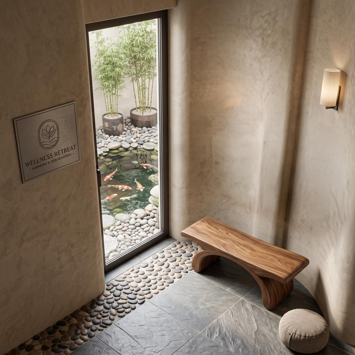 Modern Organic Shower Bench For Bathroom Or Spa Furniture
