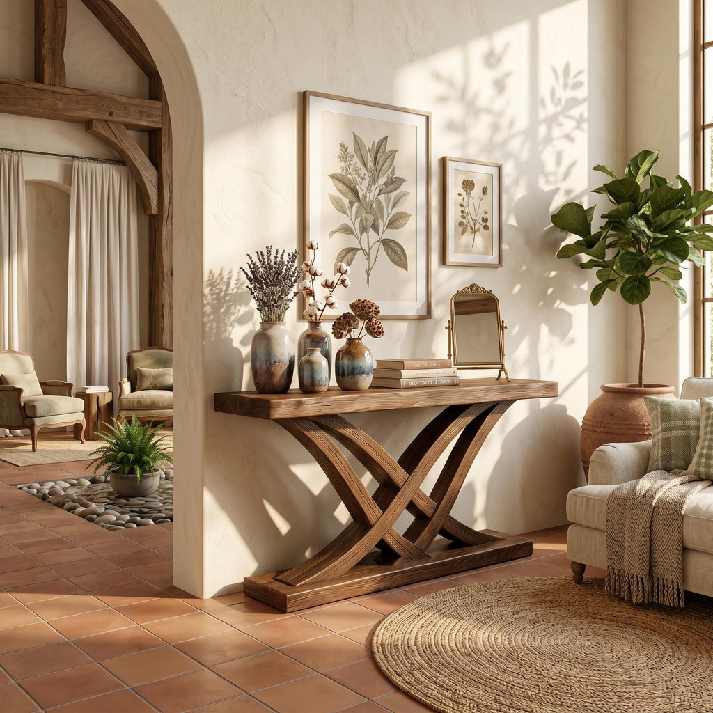 Organic Branch Base Console Table Contemporary Entryway