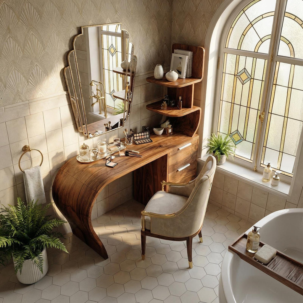 Boho Makeup Vanity Desk Bedroom Dressing Area Beauty Space SILDTTRMV008