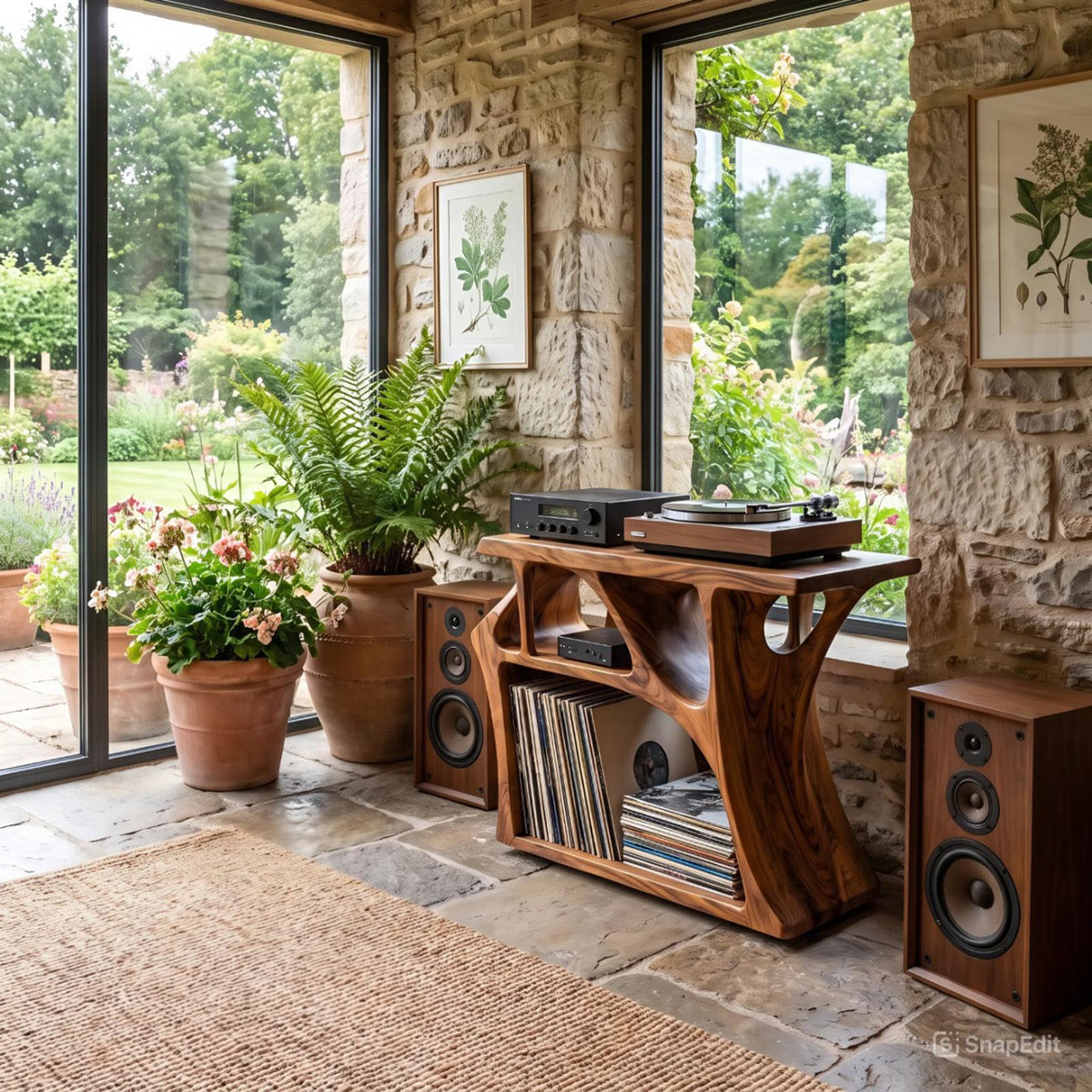 Mid Century Record Stand Living Room Decor Essential