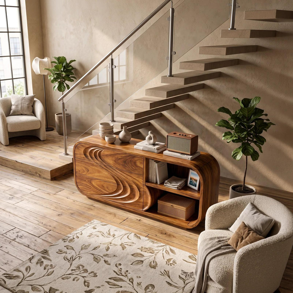 Modern Ripple Dresser For Cozy Bedroom Interior