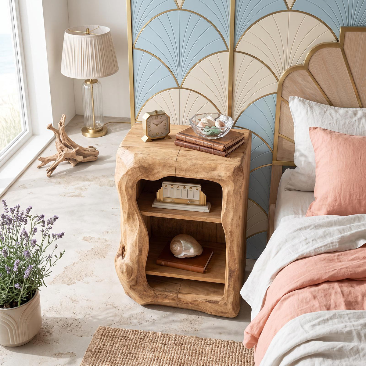 Rustic Wooden Nightstand Bedroom Furniture Essential SILDTTNNS012