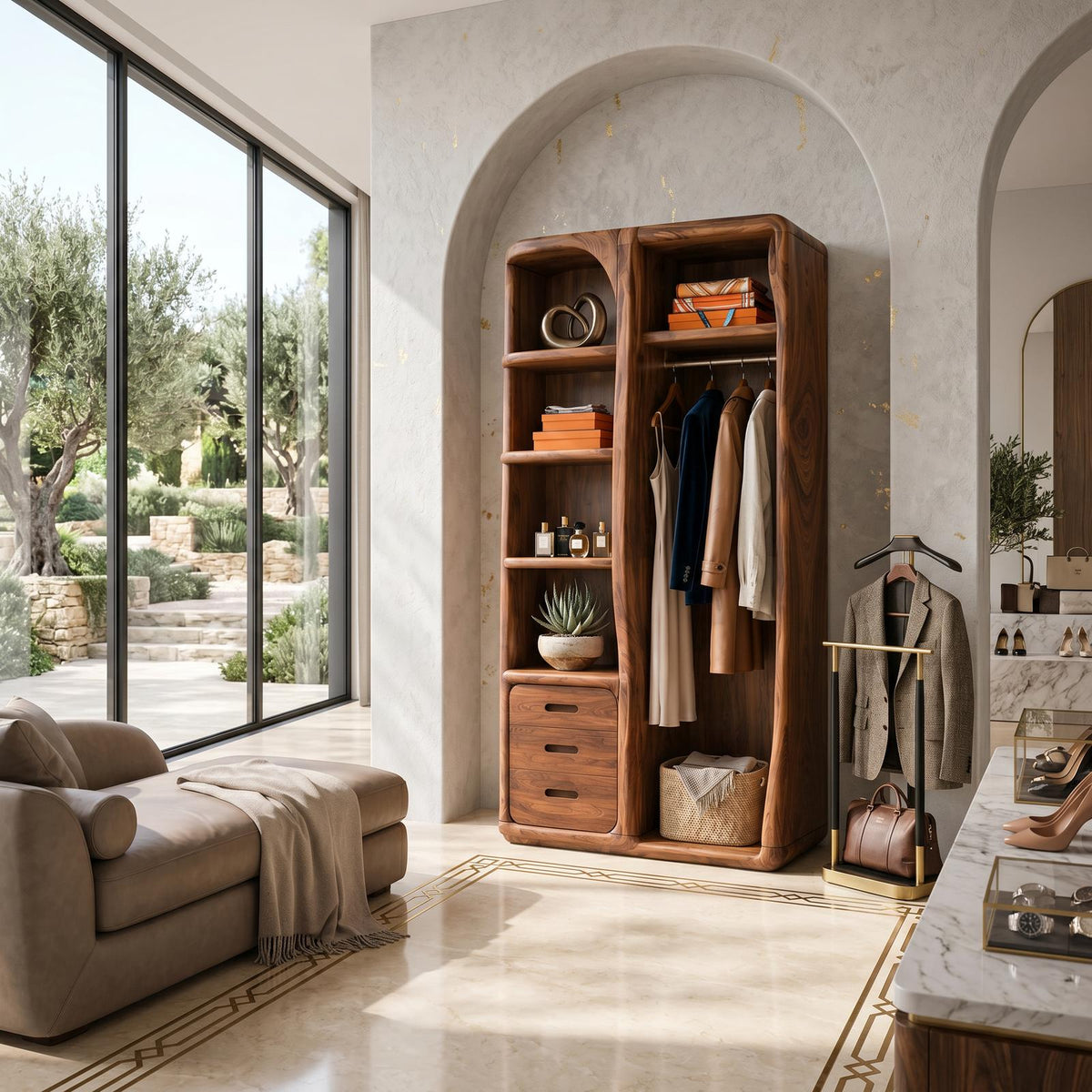 Scandinavian Organic Edge Wardrobe For Master Suite Interior SILDTTNWDE001