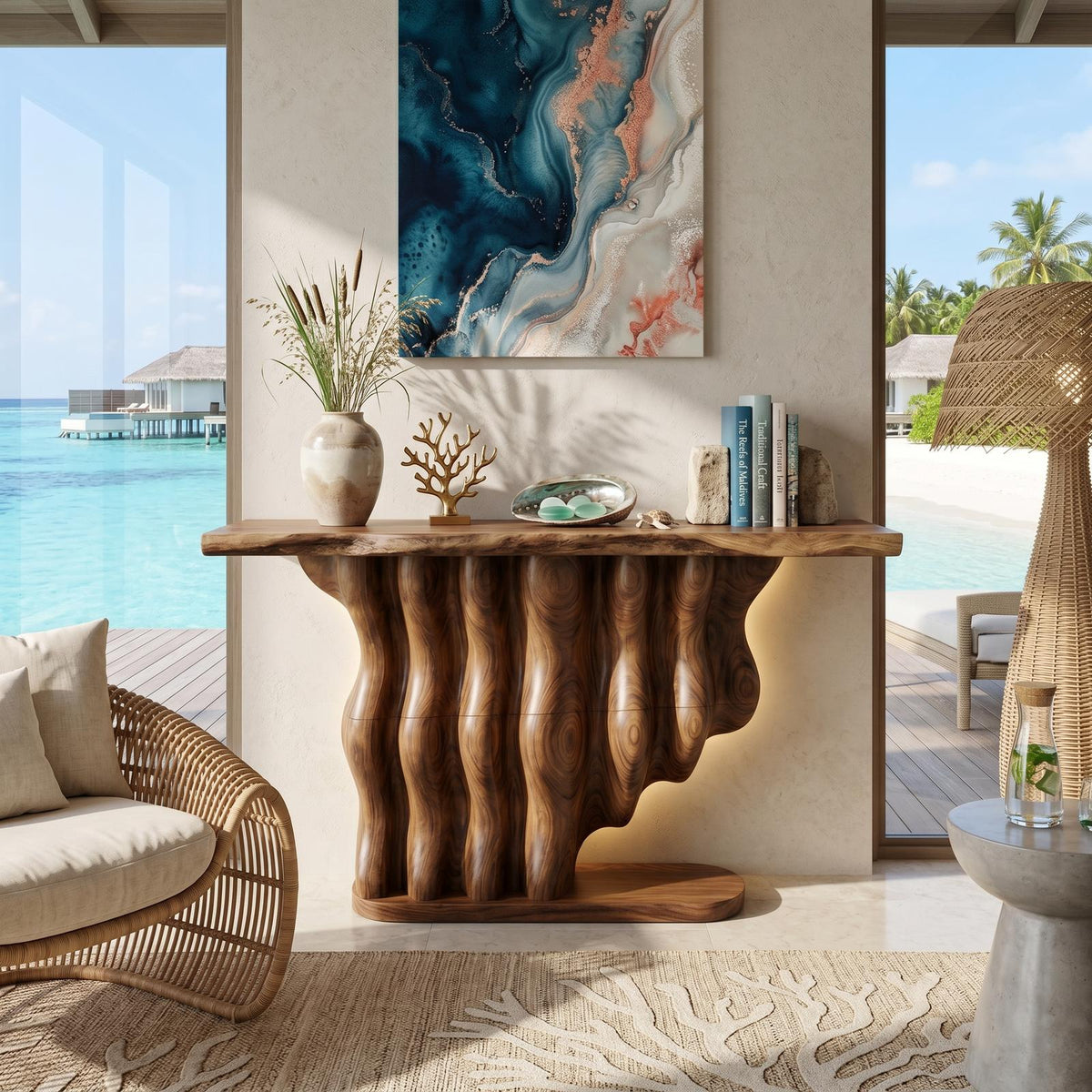 Coastal Infinity Base Console Table Beach House