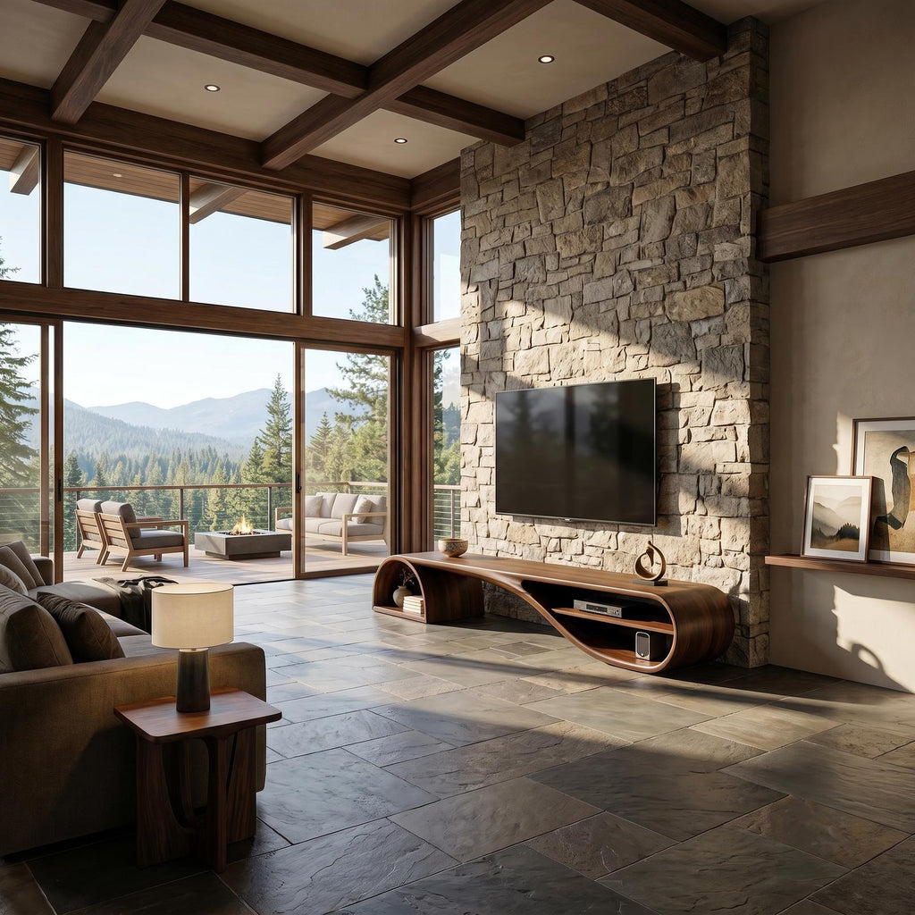 Minimalist Floating TV Stand, Wall-Mounted Wooden Media Console for Apartment Living Room