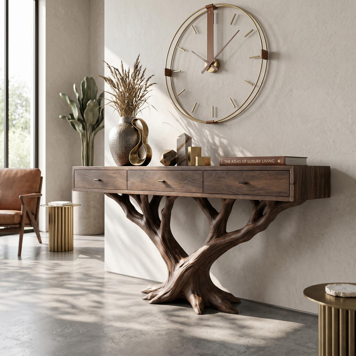Luxury Branch Base Console Table Designer Residence