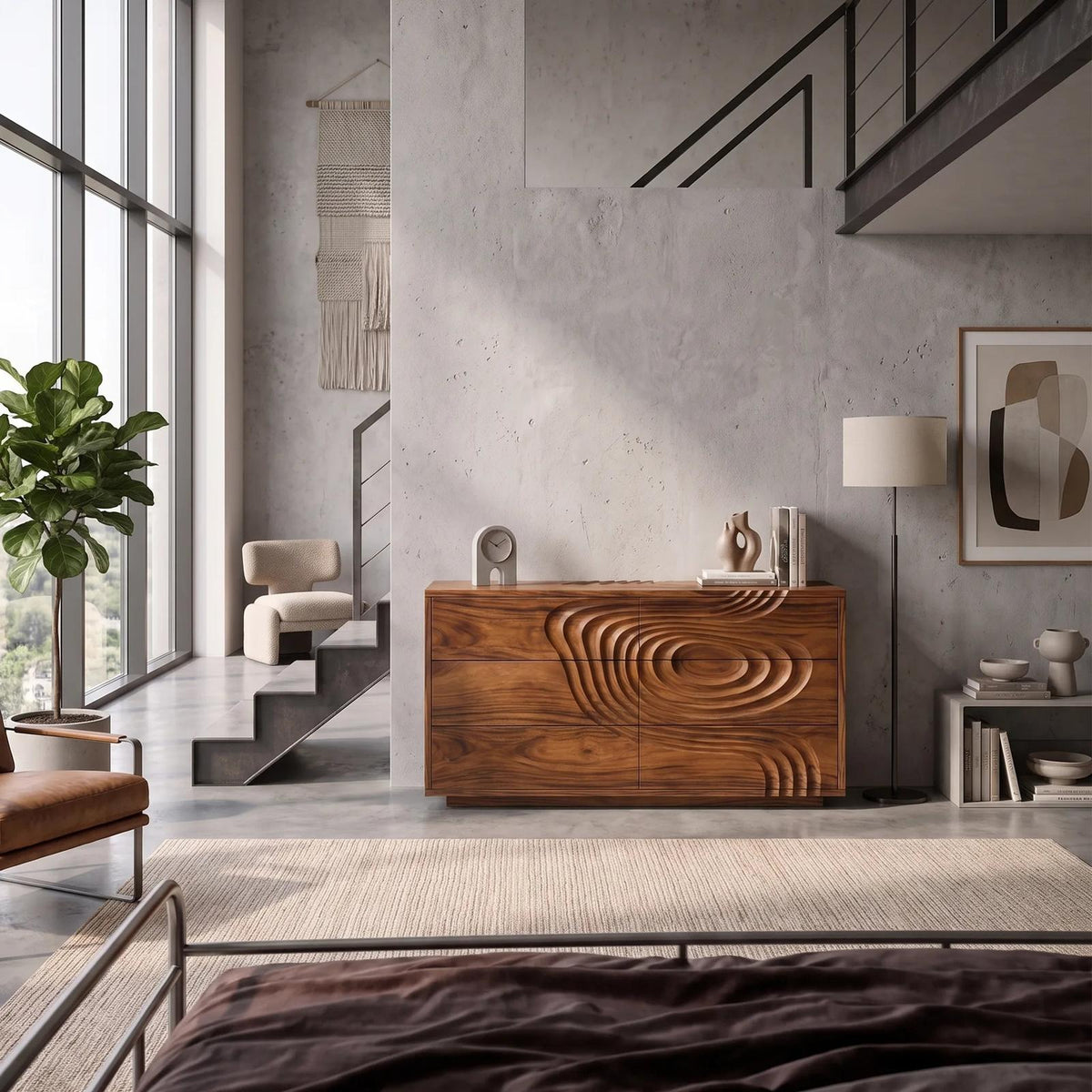 Organic Ripple Dresser For Contemporary Bedroom Interior SILDTTNDR001