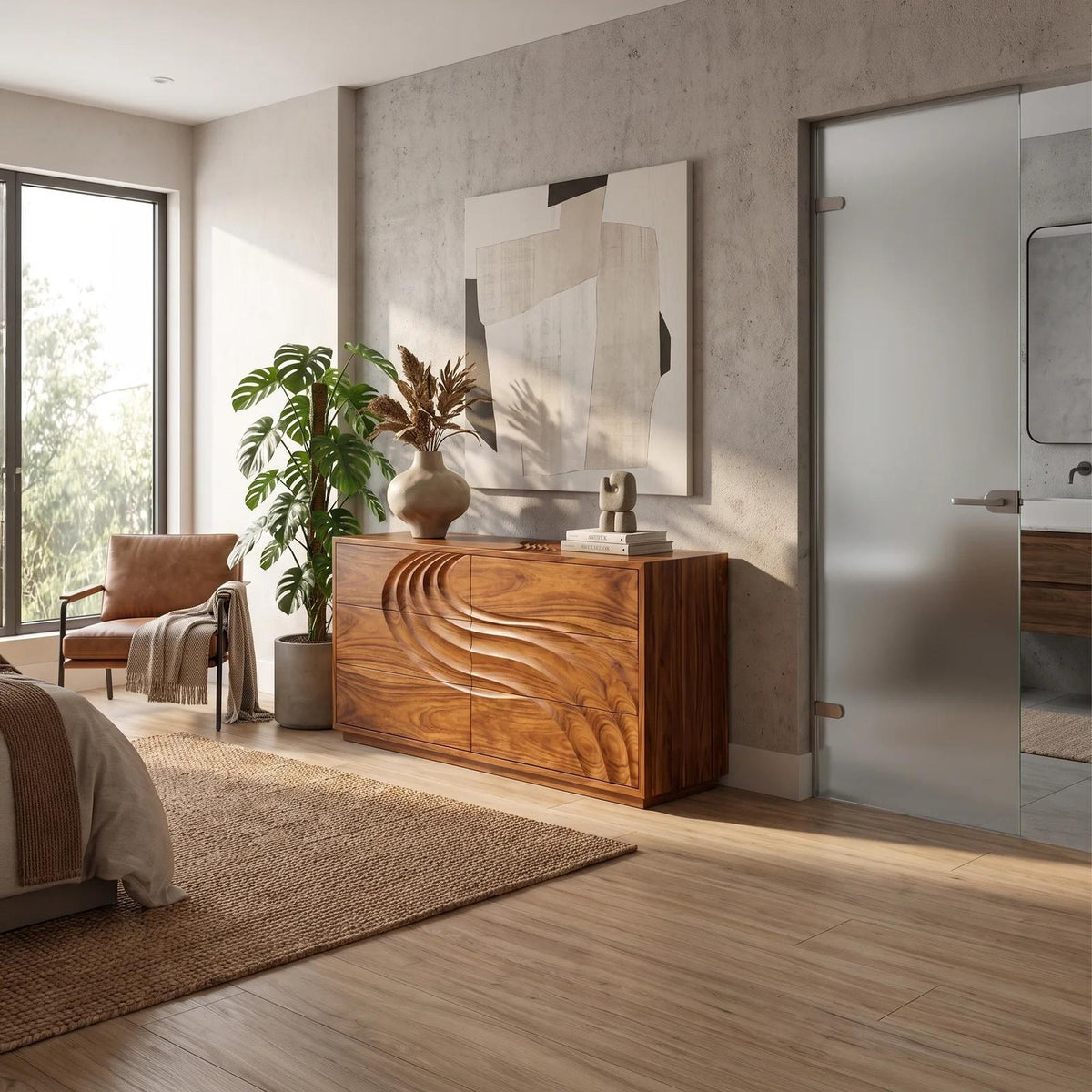 Contemporary Flow Dresser Drawer For Modern Bedroom SILDTTNDR016